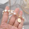 Marimar pulsera con perlas y moneda   Dos pesos